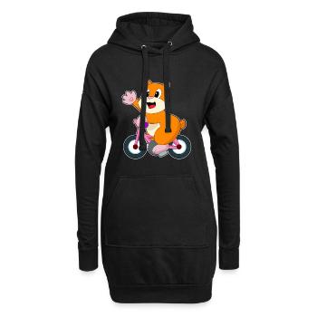 Vélo Hamster - Sweat-shirt à capuche long Femme - noir - Devant