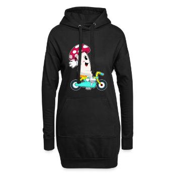 Vélo Pilz - Sweat-shirt à capuche long Femme - noir - Devant