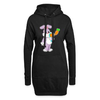 Bulles de savon Bunny - Sweat-shirt à capuche long Femme - noir - Devant