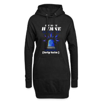Blaulicht Sirene die neue Hymne - Hoodie-Kleid - Schwarz - Vorne