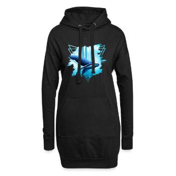 Walhai-Motiv: Eine majestäti - Hoodie-Kleid - Schwarz - Vorne