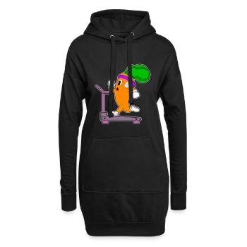 Karotte Workout Laufband Fitness - Hoodie-Kleid - Schwarz - Vorne