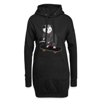 Marsupial Skater Skateboard - Sweat-shirt à capuche long Femme - noir - Devant