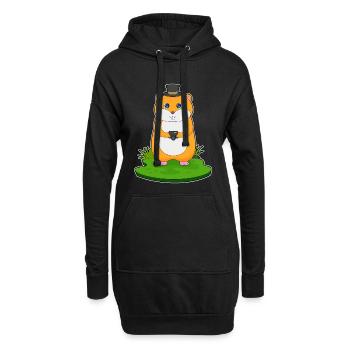 Hamster Photographe Appareil photo - Sweat-shirt à capuche long Femme - noir - Devant