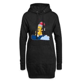 Pencil Snowboarder Snowboard - Sweat-shirt à capuche long Femme - noir - Devant