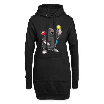 Jongleur taupe Jonglerie - Sweat-shirt à capuche long Femme - noir - Devant