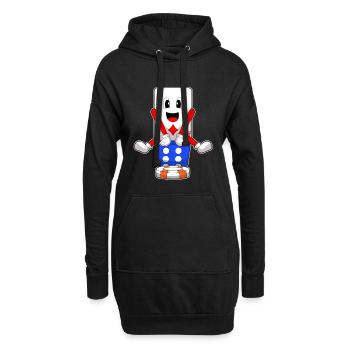 Poker Poker Jetons Cartes de poker - Sweat-shirt à capuche long Femme - noir - Devant