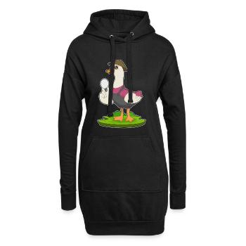 Ferme d’œufs de Duck Farmer - Sweat-shirt à capuche long Femme - noir - Devant