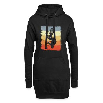Vintage BMX - Sweat-shirt à capuche long Femme - noir - Devant