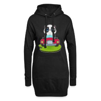 Voiture Panda - Sweat-shirt à capuche long Femme - noir - Devant