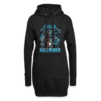 Outlaw Hellrider Motorradfahrer - Hoodie-Kleid - Schwarz - Vorne