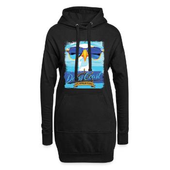 DarssCoast Möwe - blue white Möwen Collection - Hoodie-Kleid - Schwarz - Vorne