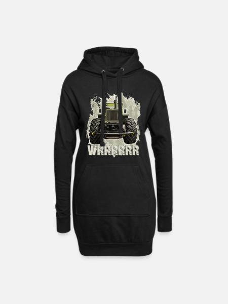 MB trac wrrrrrr - Hoodie-Kleid - Schwarz