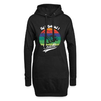 Arabie saoudite Fête Nationale KSA Retro Vintage - Sweat-shirt à capuche long Femme - noir - Devant