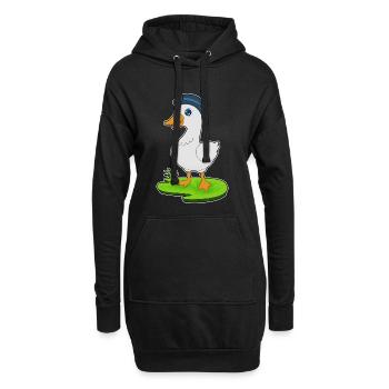 Ente Hut - Hoodie-Kleid - Schwarz - Vorne