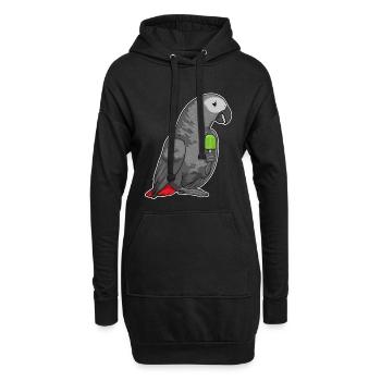 Perroquet Popsicle - Sweat-shirt à capuche long Femme - noir - Devant