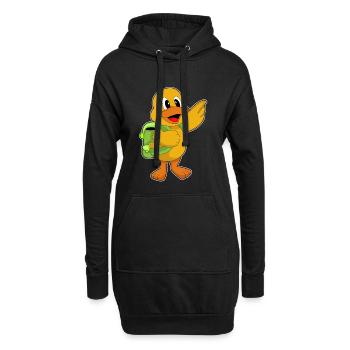 Ente Schüler Rucksack Schule - Hoodie-Kleid - Schwarz - Vorne