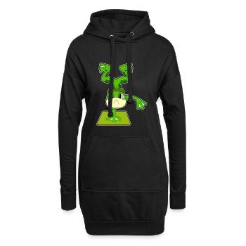 Gymnastique d’entraînement sur le poirier de grenouille - Sweat-shirt à capuche long Femme - noir - Devant