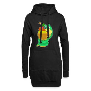 Crème glacée gaufre serpent - Sweat-shirt à capuche long Femme - noir - Devant