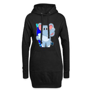 Thermomètre clinique pour éléphants - Sweat-shirt à capuche long Femme - noir - Devant