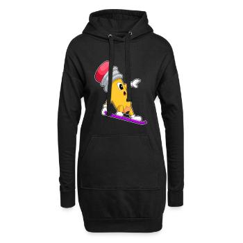 Pencil Snowboarder Snowboard - Sweat-shirt à capuche long Femme - noir - Devant