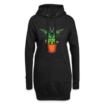 Fleur Papillon - Sweat-shirt à capuche long Femme - noir - Devant