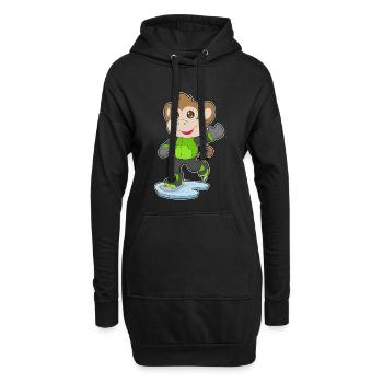 Patins à glace Monkey - Sweat-shirt à capuche long Femme - noir - Devant