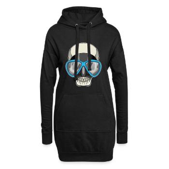 Totenkopf Schwimmen Schwimmbrille Sommer - Hoodie-Kleid - Schwarz - Vorne