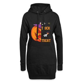 Halloween gift "Trick or Treat" - Hoodie Dress - black - Front