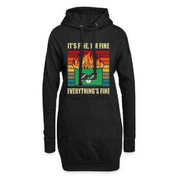 Dumpster Fire Es ist gut, dass ich gut abgeschnitten habe Funny Men - Hoodie-Kleid - Schwarz - Vorne