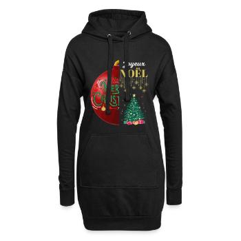 Merry Christmas and Merry Christmas - Hoodie Dress - black - Front