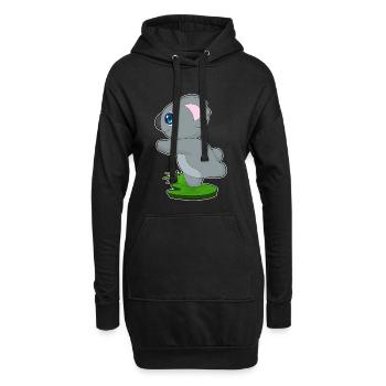 Koala Yoga Fitness Gymnastik - Hoodie-Kleid - Schwarz - Vorne