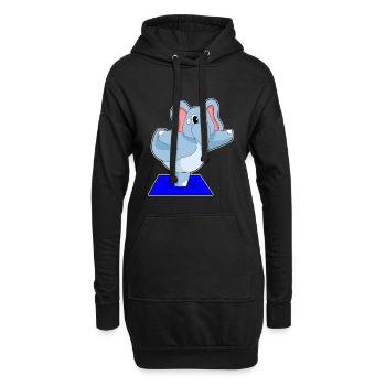 Elephant Yoga Fitness Gymnastique - Sweat-shirt à capuche long Femme - noir - Devant