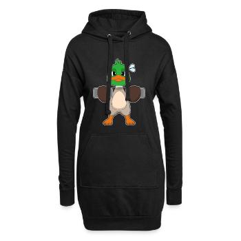 Dumbbells Bodybuilding Canard - Sweat-shirt à capuche long Femme - noir - Devant