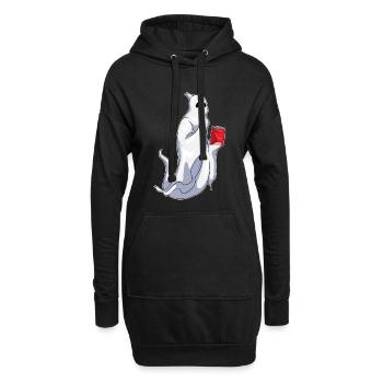 Chips de pommes de terre Halloween fantômes - Sweat-shirt à capuche long Femme - noir - Devant