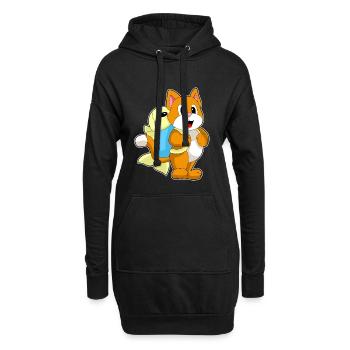 Cat Student Backpack School - Hoodie Dress - black - Front