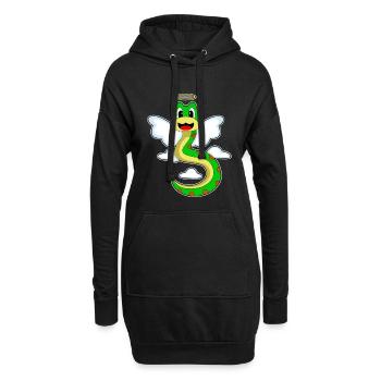 Schlange Engelsflügel - Hoodie-Kleid - Schwarz - Vorne