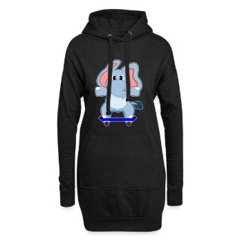 Elephant Skater Skateboard Sport - Sweat-shirt à capuche long Femme - noir - Devant