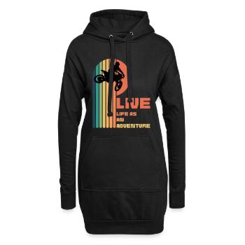Vivre la Vie comme une Aventure - Moto Cross - Sweat-shirt à capuche long Femme - noir - Devant