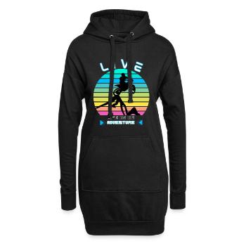 Living Life as an Adventure - Moto Cross - Hoodie Dress - black - Front