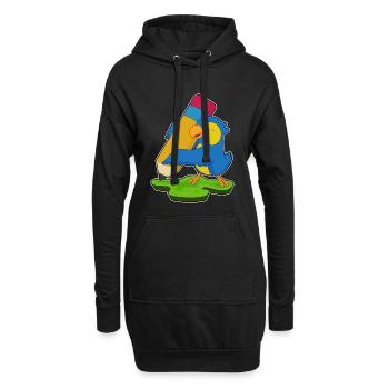 École de crayon Perroquet Pupil - Sweat-shirt à capuche long Femme - noir - Devant