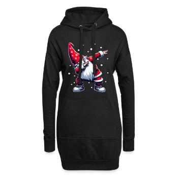 Dabbing Père Noël Dab Père Noël - Sweat-shirt à capuche long Femme - noir - Devant