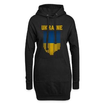 Drapeau ukrainien, fierté ukrainienne - Sweat-shirt à capuche long Femme - noir - Devant
