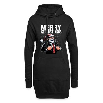 Merry Christmas Chef Wichtel Weihnachts Gnome - Hoodie-Kleid - Schwarz - Vorne