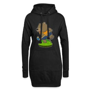Hockey sur gazon Bear Stick - Sweat-shirt à capuche long Femme - noir - Devant
