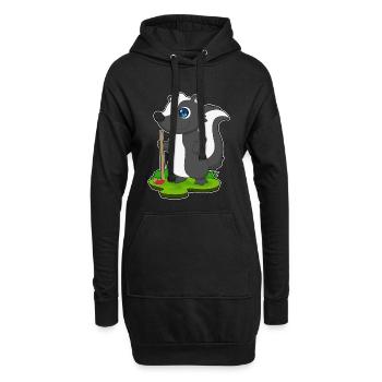 Skunk Hockey sur gazon Stick - Sweat-shirt à capuche long Femme - noir - Devant