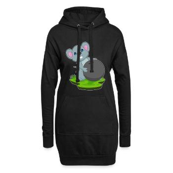 Souris Bowling Bowling Ball Sport - Sweat-shirt à capuche long Femme - noir - Devant