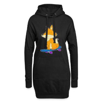 Fox Skater Skateboard Sport - Sweat-shirt à capuche long Femme - noir - Devant