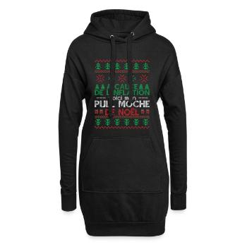 Pull Moche De Noël Humour Cadeau Noel - Sweat-shirt à capuche long Femme - noir - Devant