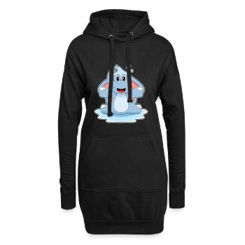 Elephant Water - Sweat-shirt à capuche long Femme - noir - Devant